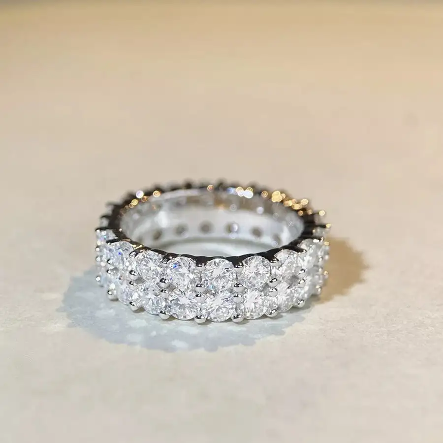 Timeless Sterling Silver Moissanite Ring