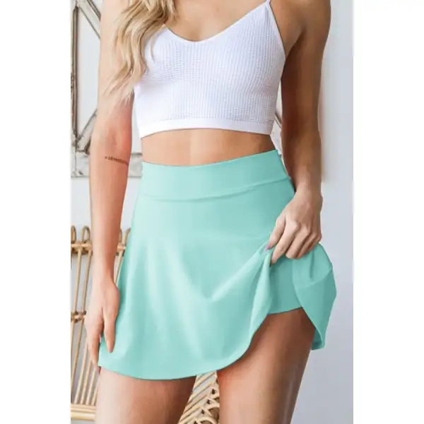 Full Size High Waist Skort Plus Size Skirt