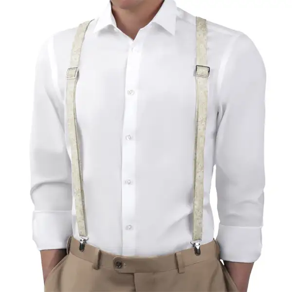 Flowy Floral Pattern Suspenders