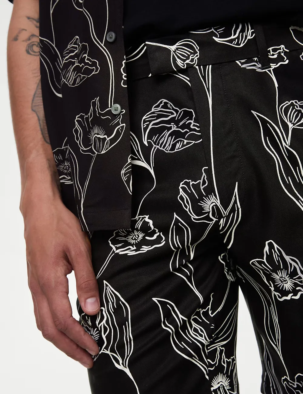 Black And White Pattern Shorts