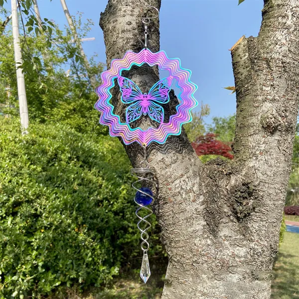 🎉 2025 Hot Sale - 6 INCH 3D Rotating Mandala Wind Chime