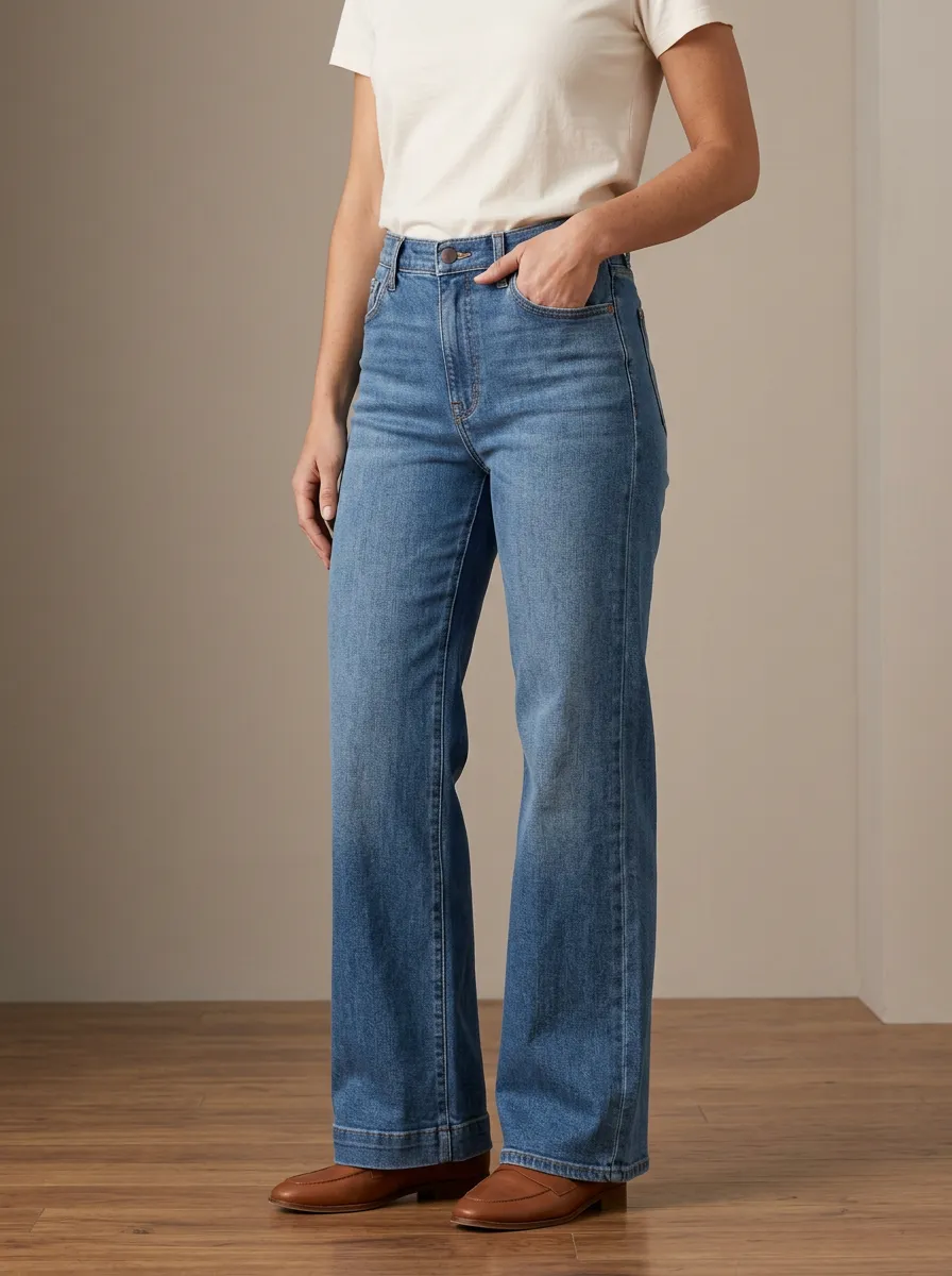 Wide-Leg High-Rise Women's Denim Jeans