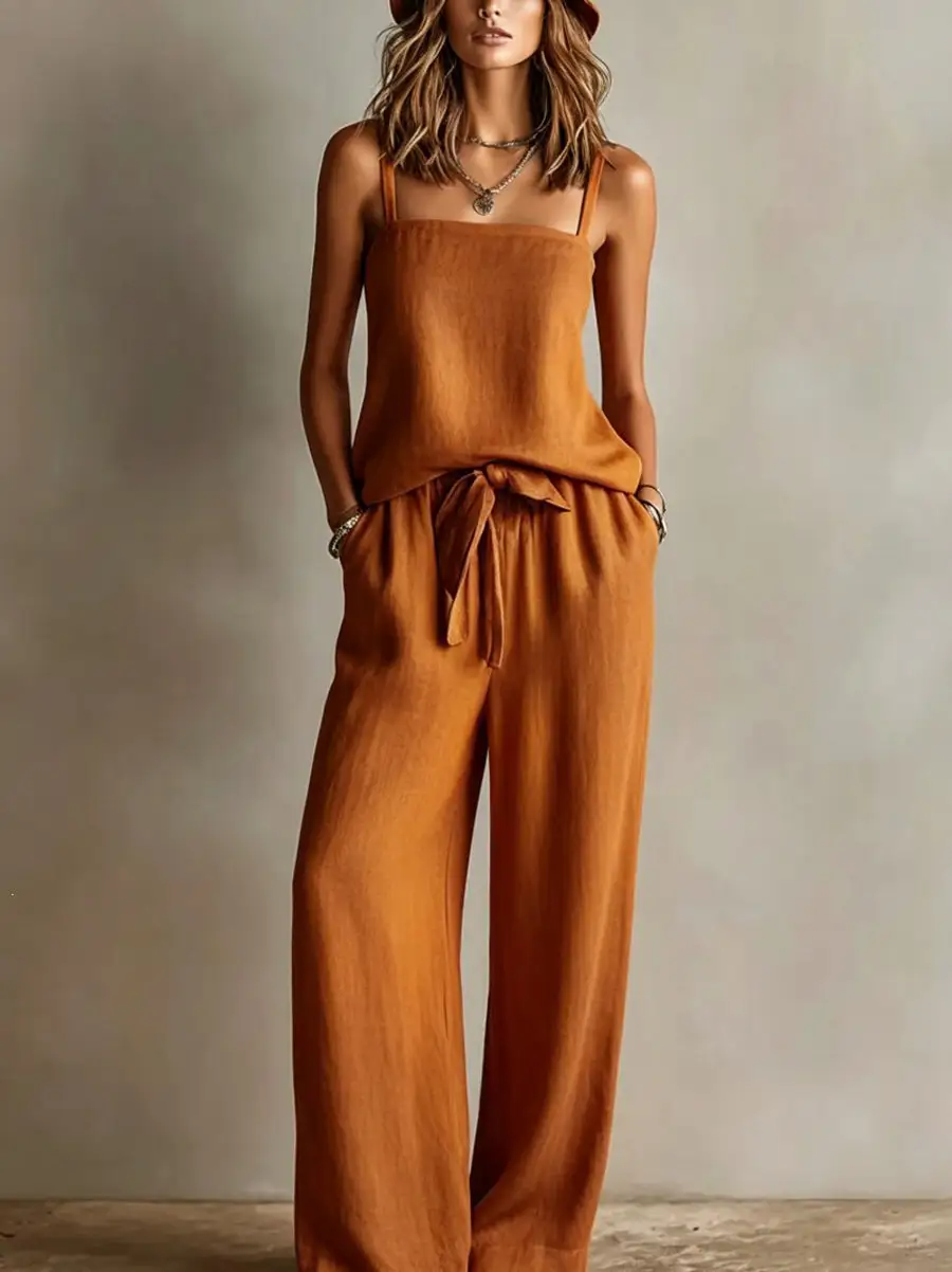 Relaxed Pocket Vest And Pants Set