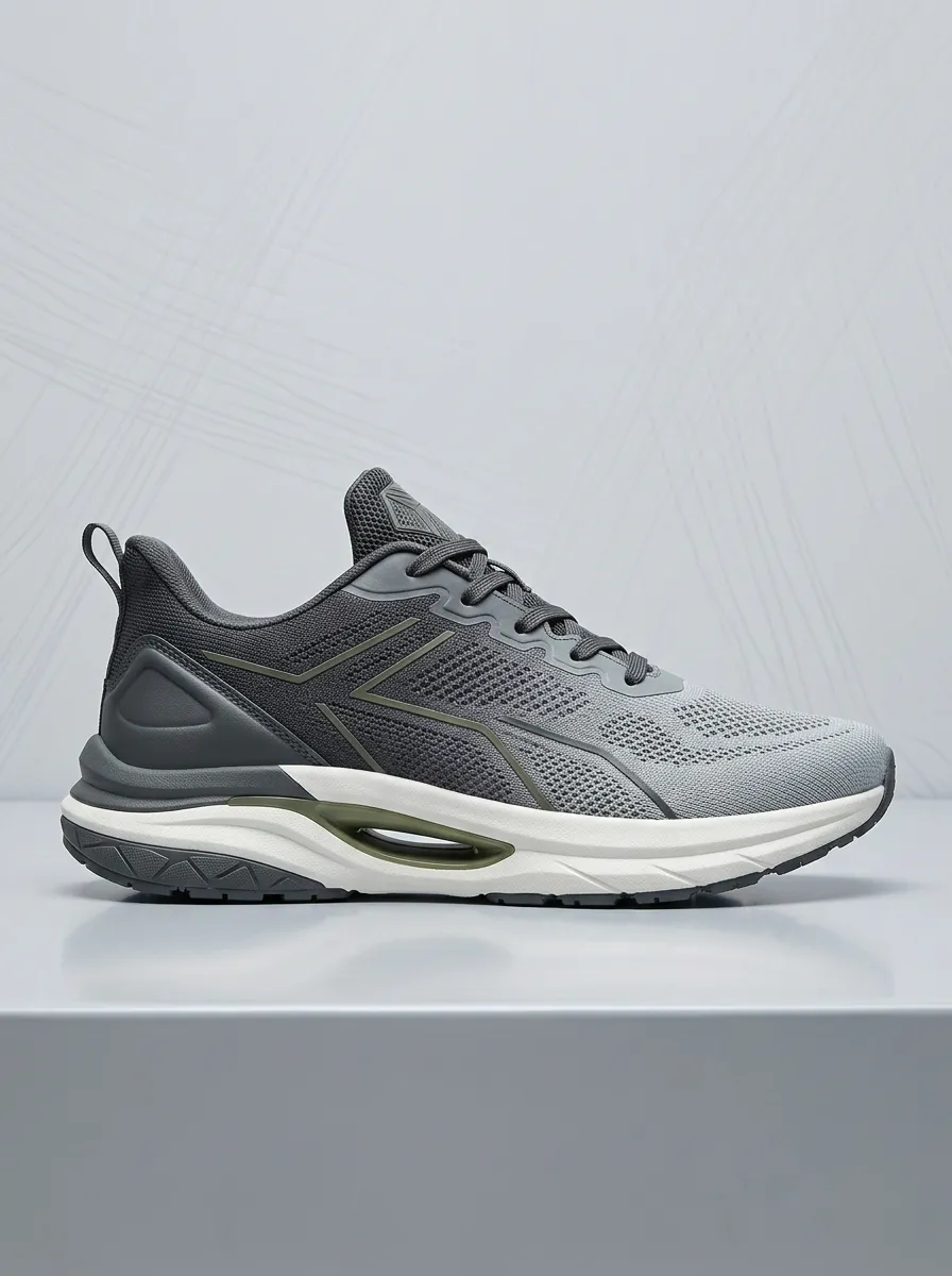 Contemporary Geometric Mesh Shape Men's Running Shoes