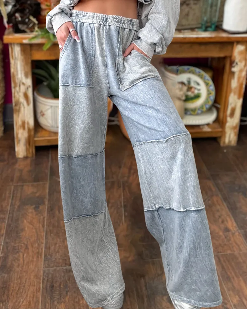 Block Straight Leg Pants