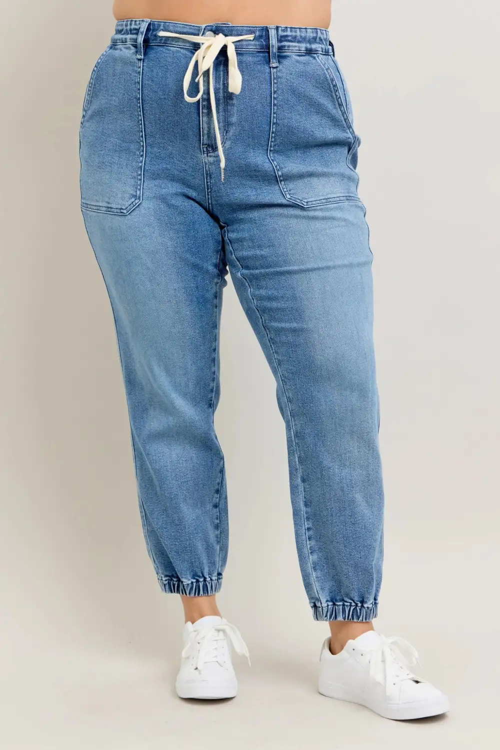 High Waist Jogger Plus Denim Jeans