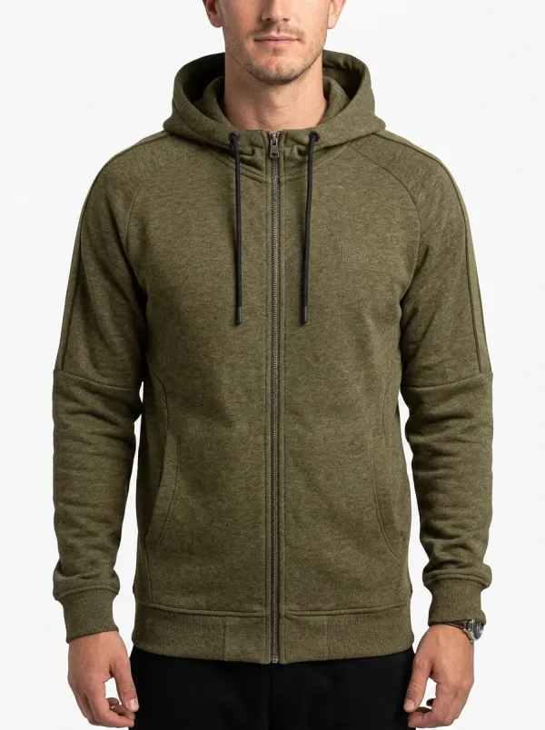 Relaxed Geometric Zip-Up Silhouette Men's Sport Jacket