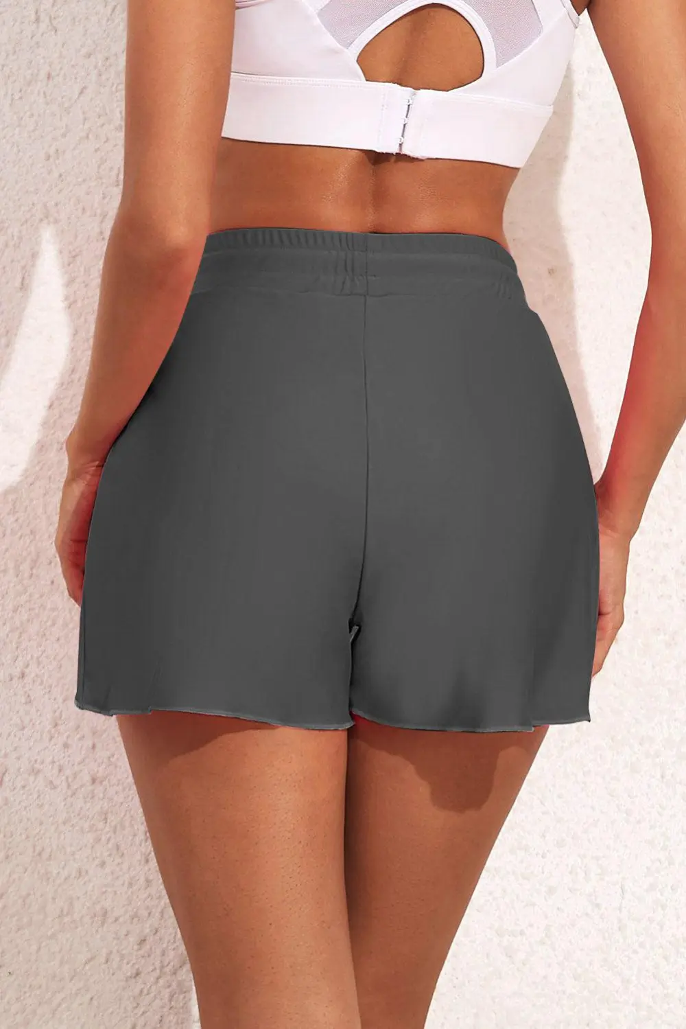 Drawstring Waist Shorts Swim Bottoms
