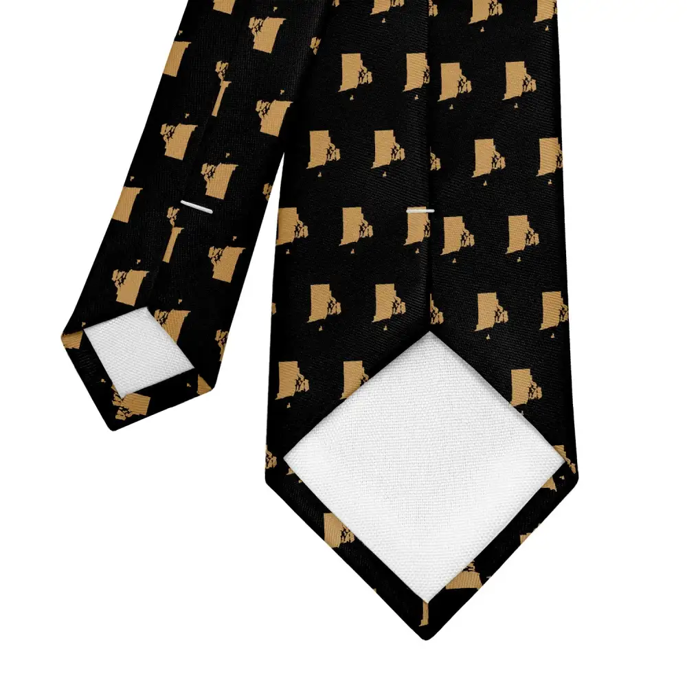 Timeless Outline Emblem Design Necktie