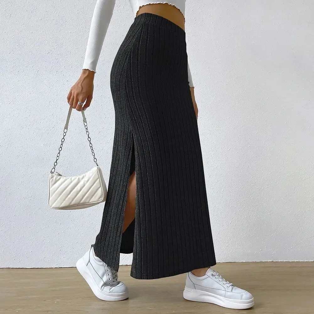Knitted A-Line Bodycon Skirt