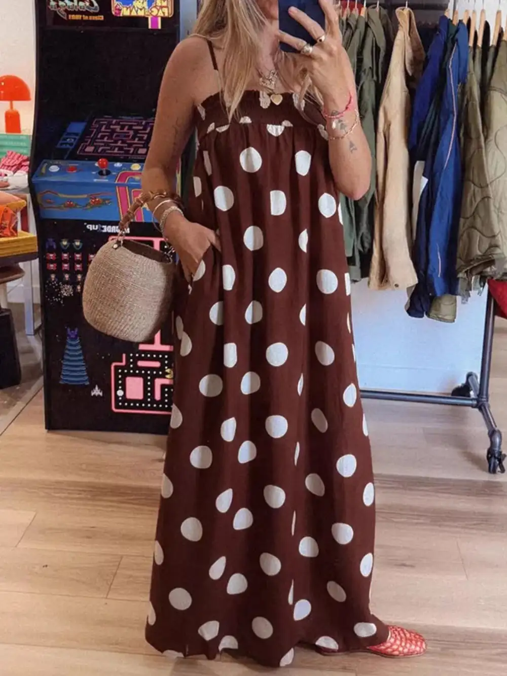 Easy Fit Sleeveless Maxi Tie Detail Dress