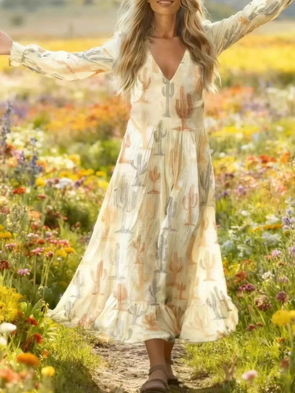 V Neck Dress Casual