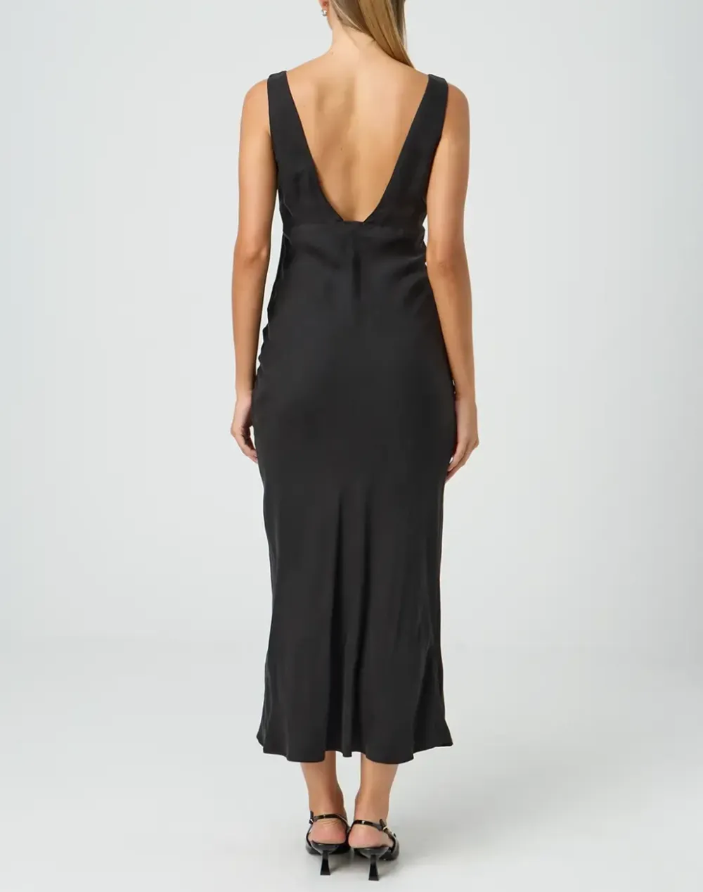 Slight V Front Maxi Dress