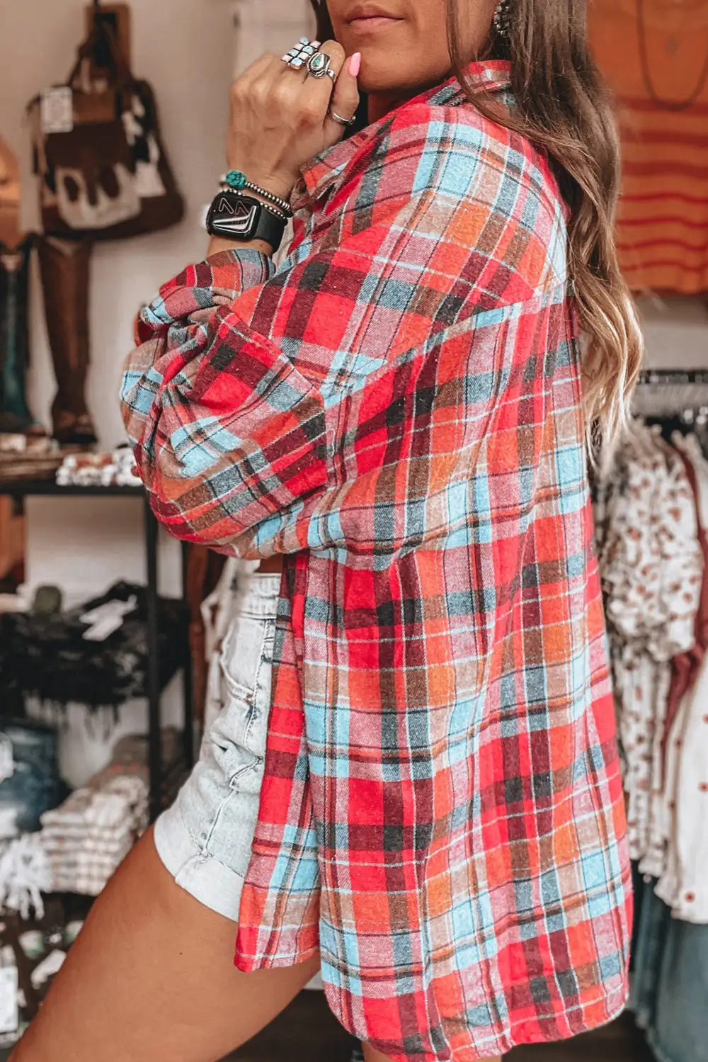 Classic Plaid Print Loose Vintage Shirt