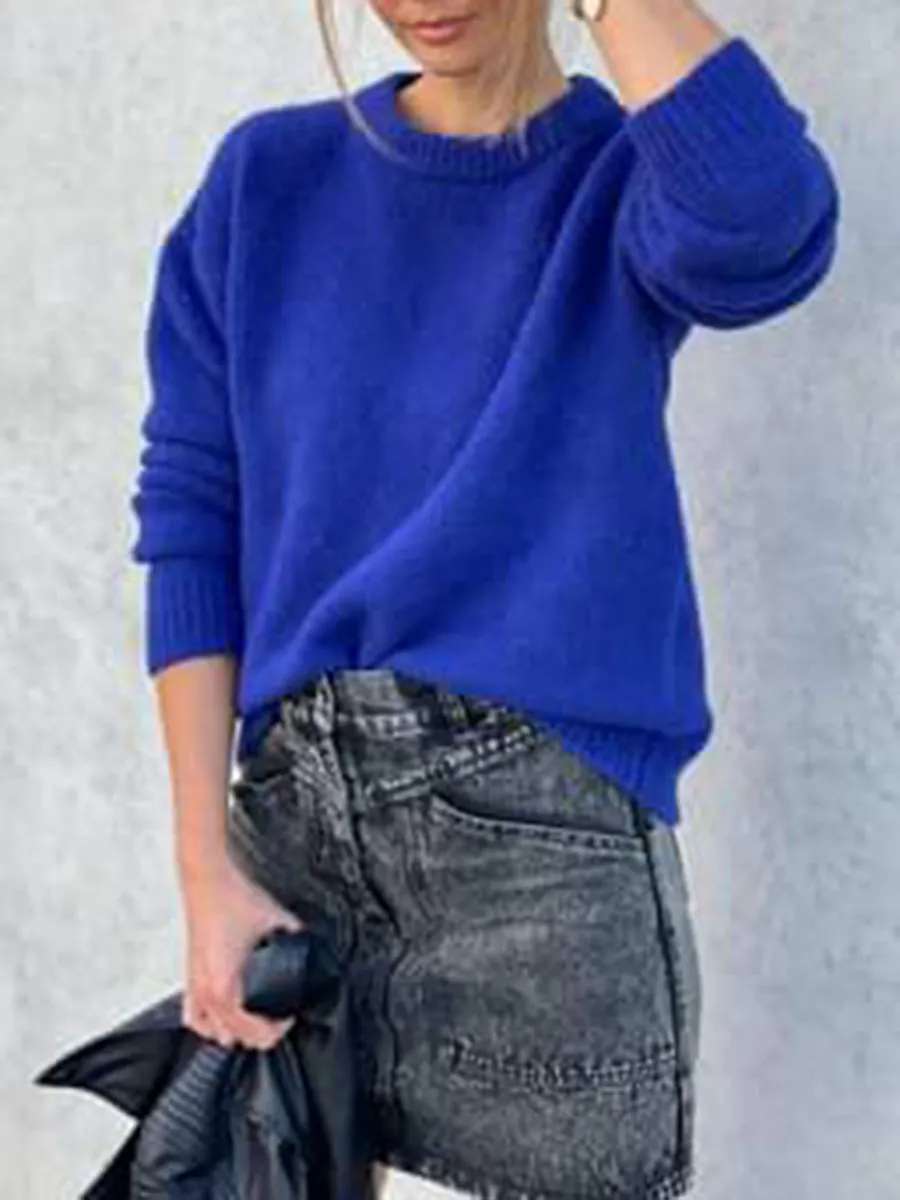 ROUND NECK MOHAIR KNIT