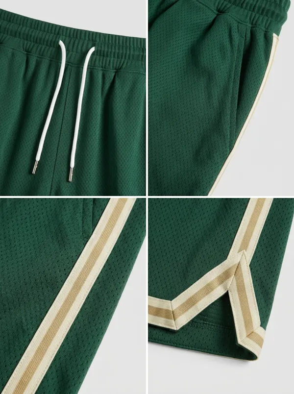 Urban Striped Detail Mesh Detail Detail Men's Basketball Shorts