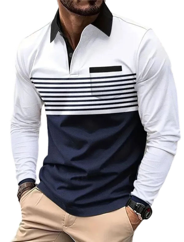 Men'S Striped Polo Shirts Golf Shirt Short Sleeve Polo Shirts Collared Shirts Business Casual WorkWear Formal Wear Festival Wear Buttons 3D Print Spring & Summer White Wine Orange