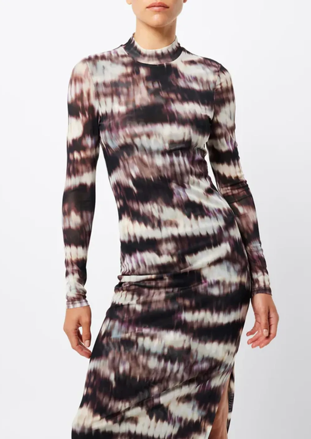 FUSION MOCK NECK MAXI DRESS