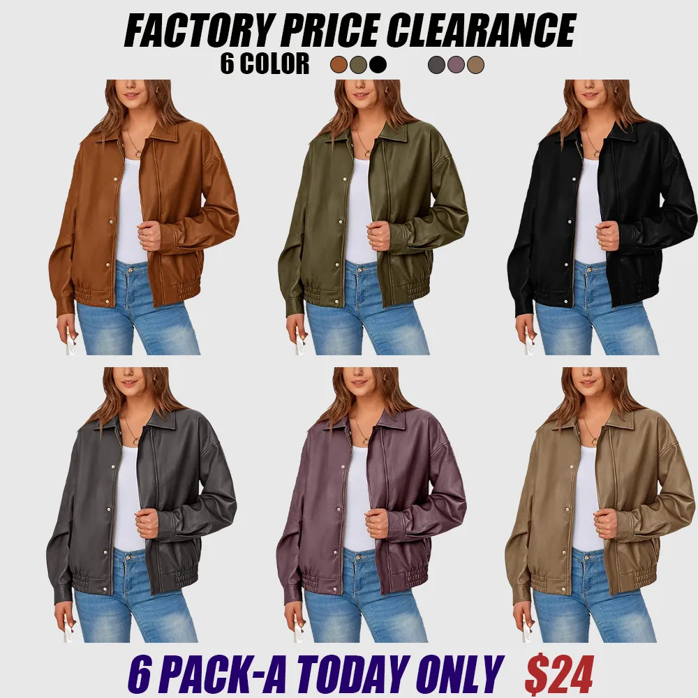 Women'S Faux Leather Motorcycle Jacket