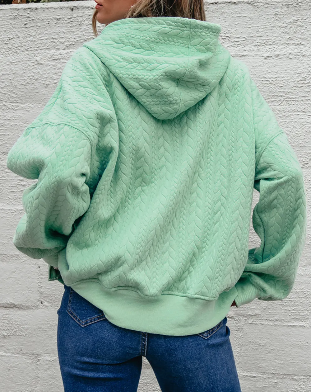 Relaxed Textured Hoodie