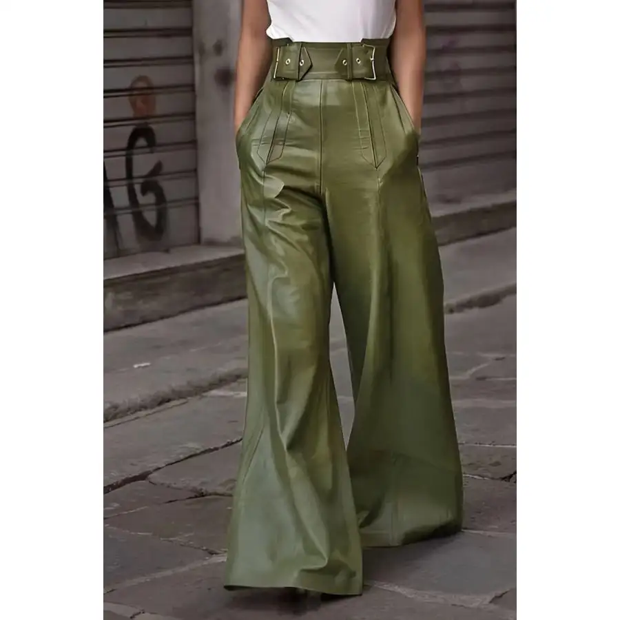 High Waist Wide Flare Pants