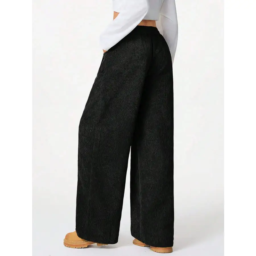Modern Drawstring Wide Leg Pants