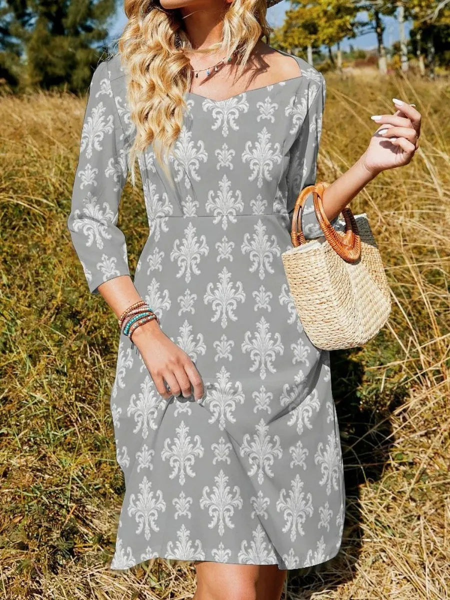 Vintage Sweetheart Long Sleeve Dress
