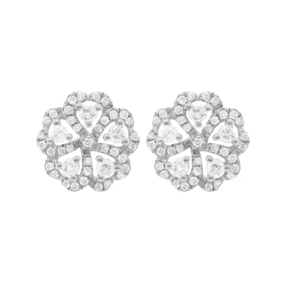 Tonal Minimal Gem Detail Earrings
