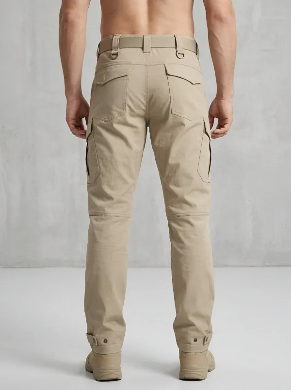 Men's Integrated-Belt Tactical Trousers