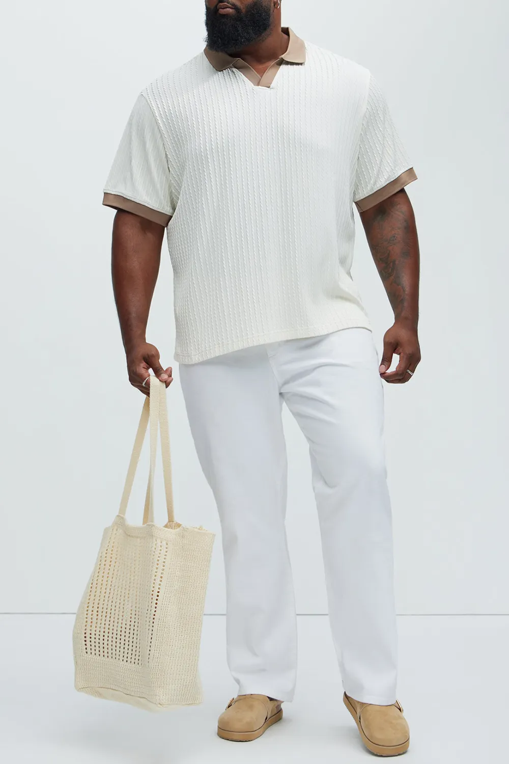 Color Block Textured Polo