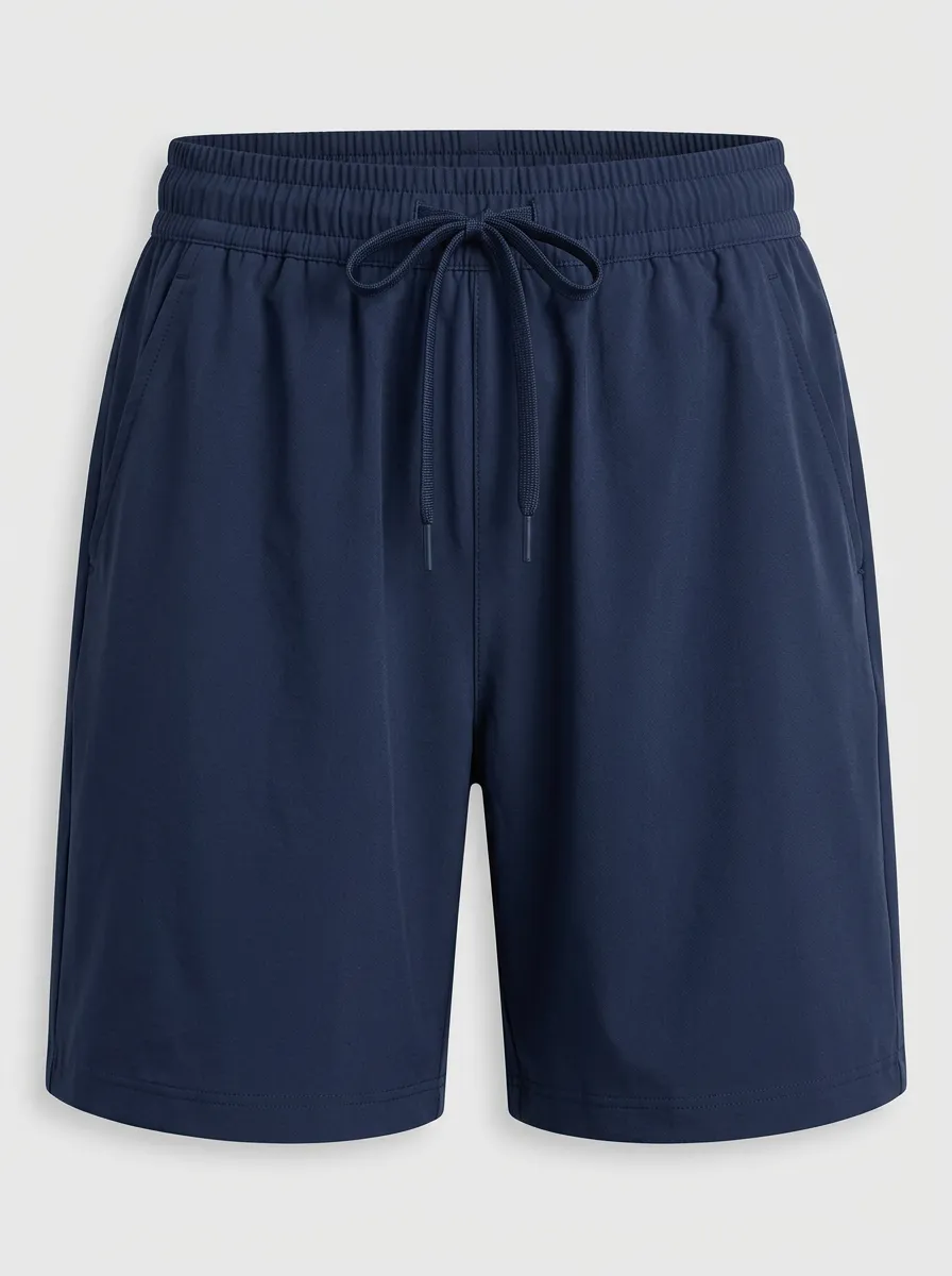 Men's Straight-Hem Drawstring Casual Shorts