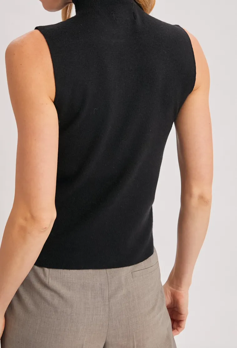 Mock Sleeveless Sweater