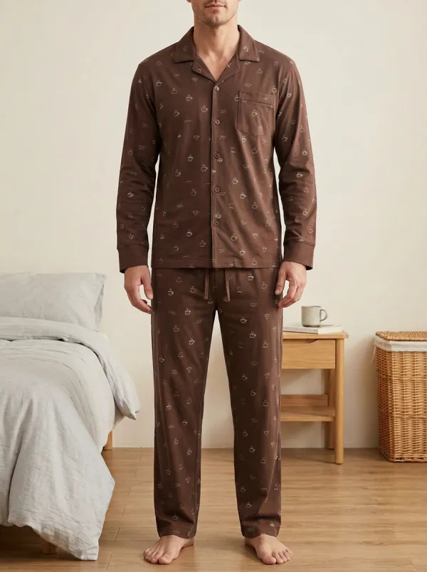 Minimal Profile Classic Men's Pajama Set