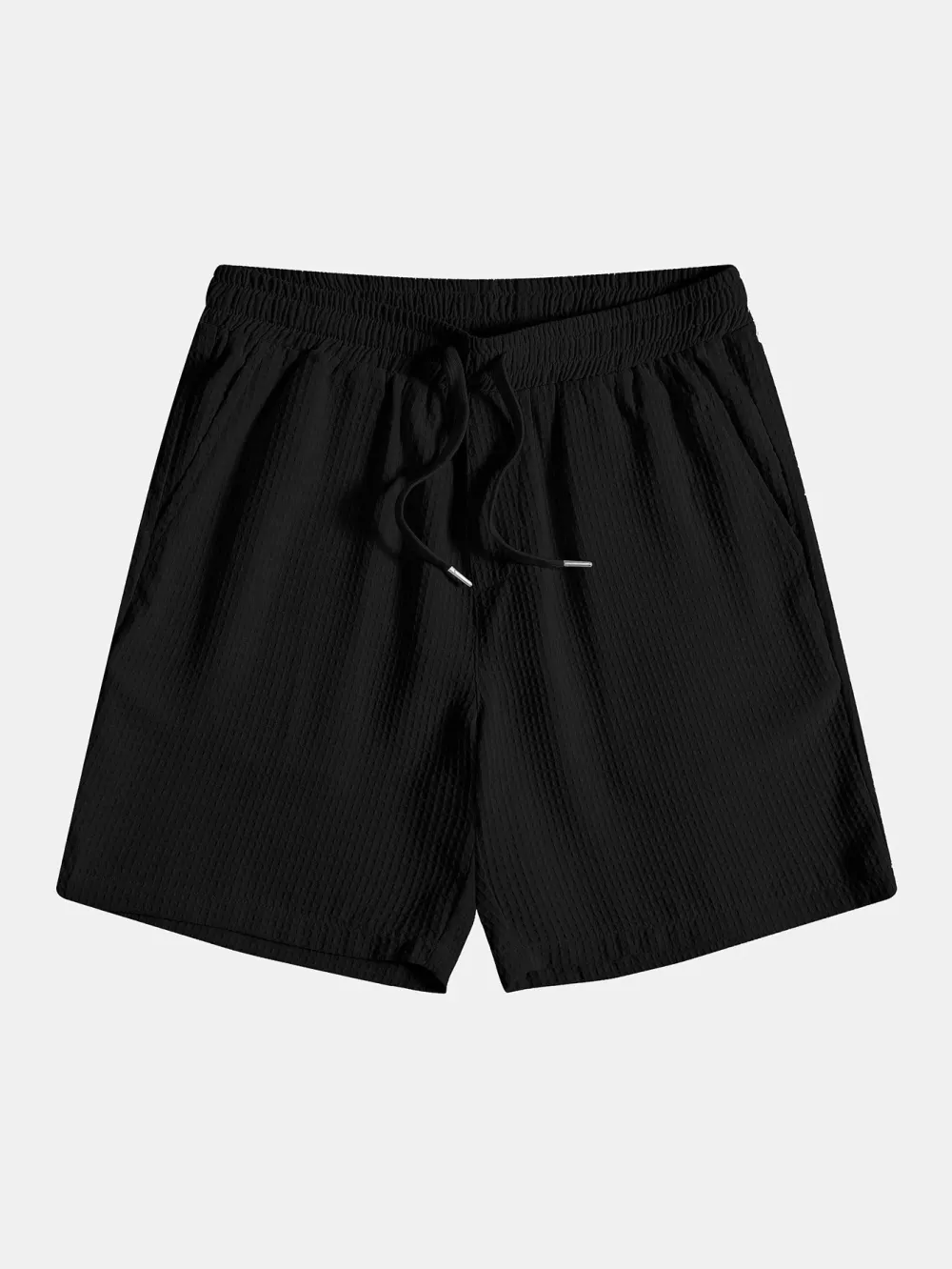 Solid Color Drawstring Shorts