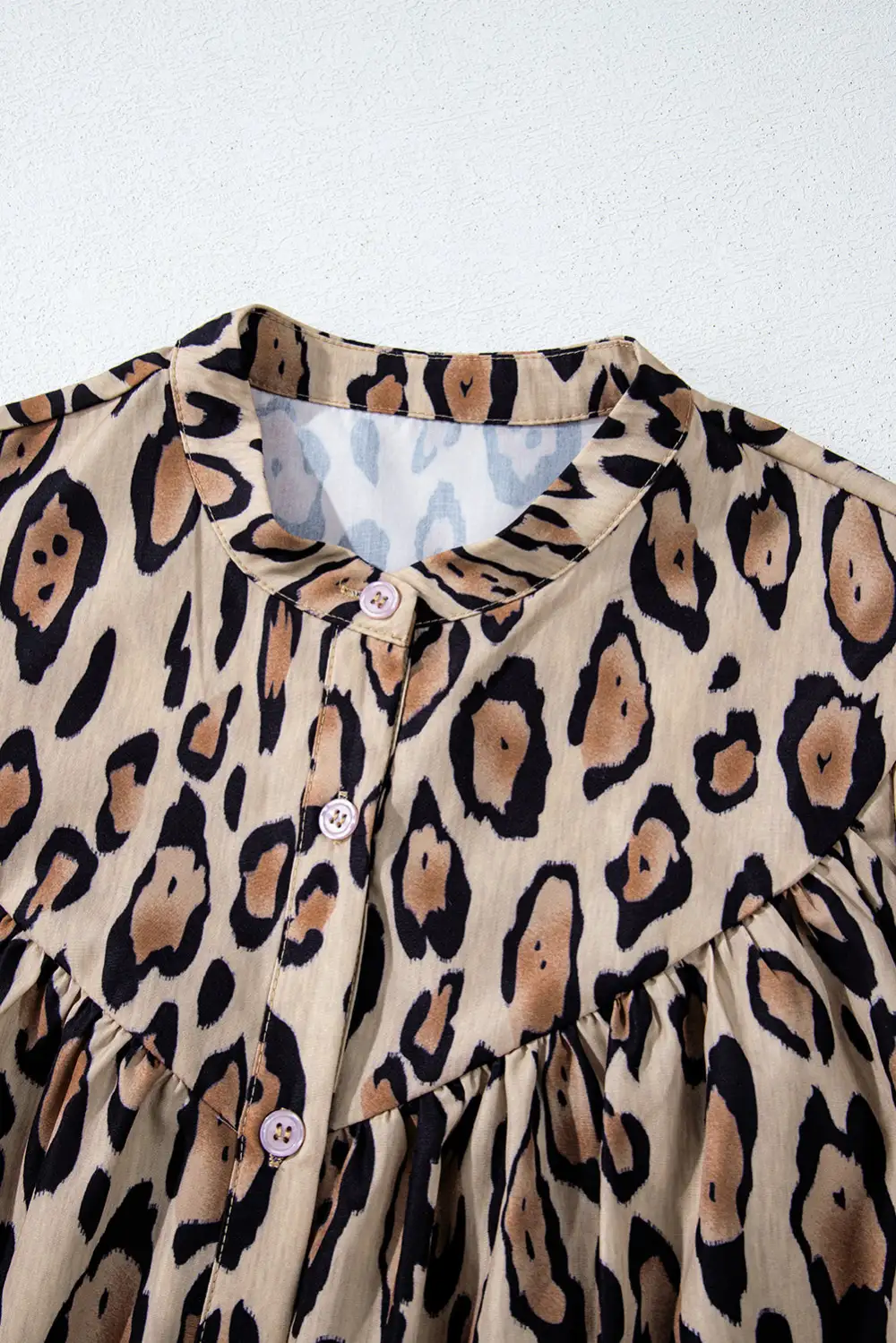 Leopard Print Loose Fit Blouse