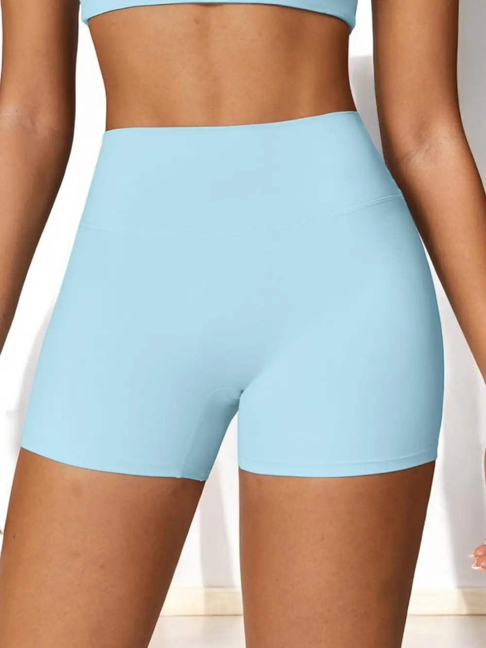 High-Waist Seamless Stretch Athletic Shorts