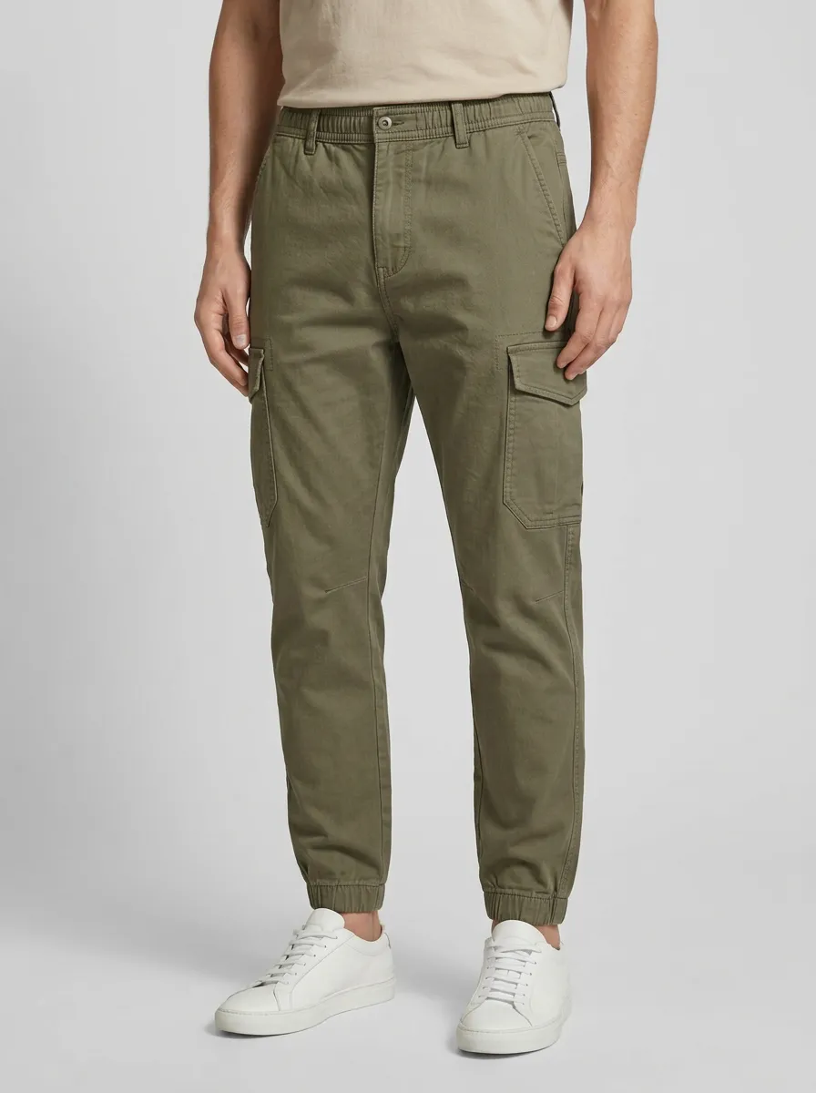 Elastic-Cuff Men's Cargo Pants