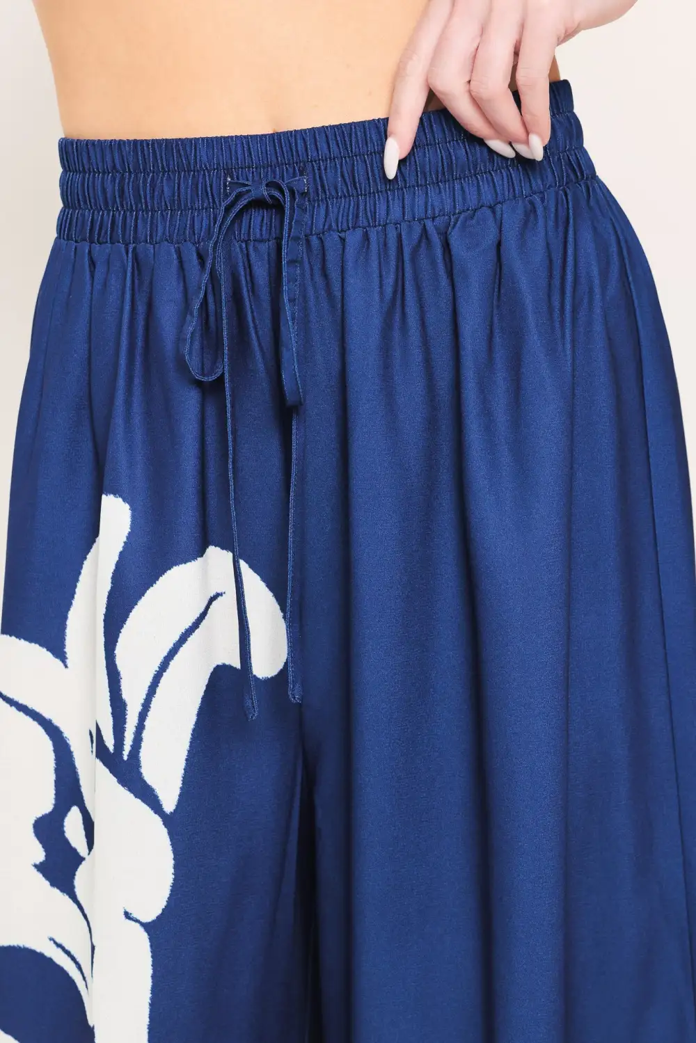 Sequin Wide Leg Elastic Waist Pants
