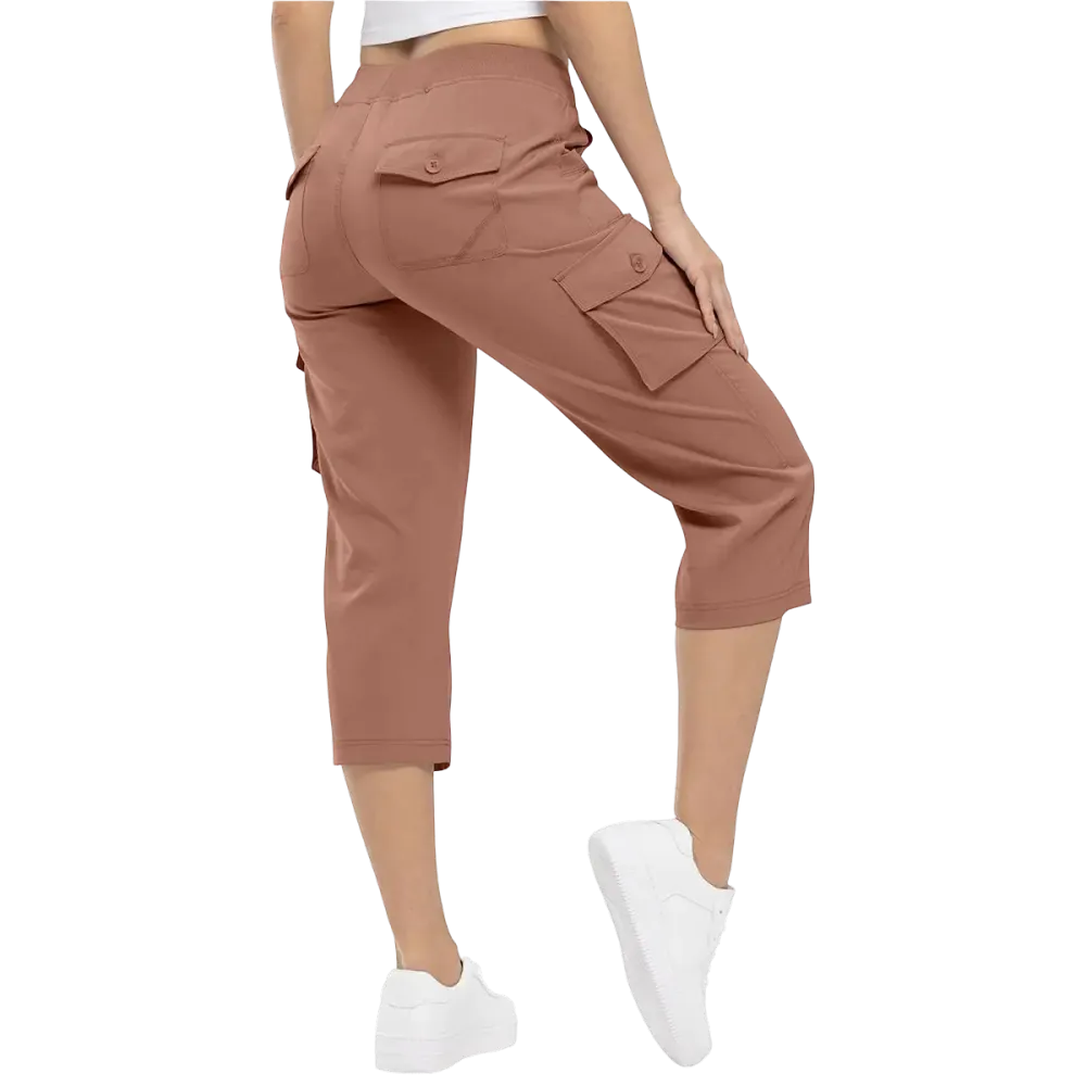 Women's Cargo Pants Plus Size Outdoor Lightweight Capris Casual Trip Loose Shorts