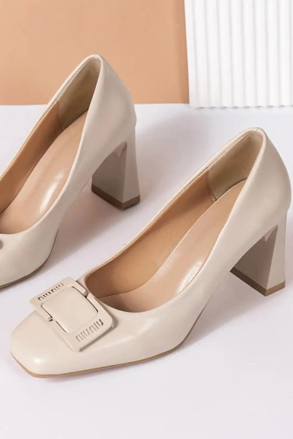 Square Toe Slingback Office Ready Casual Pumps