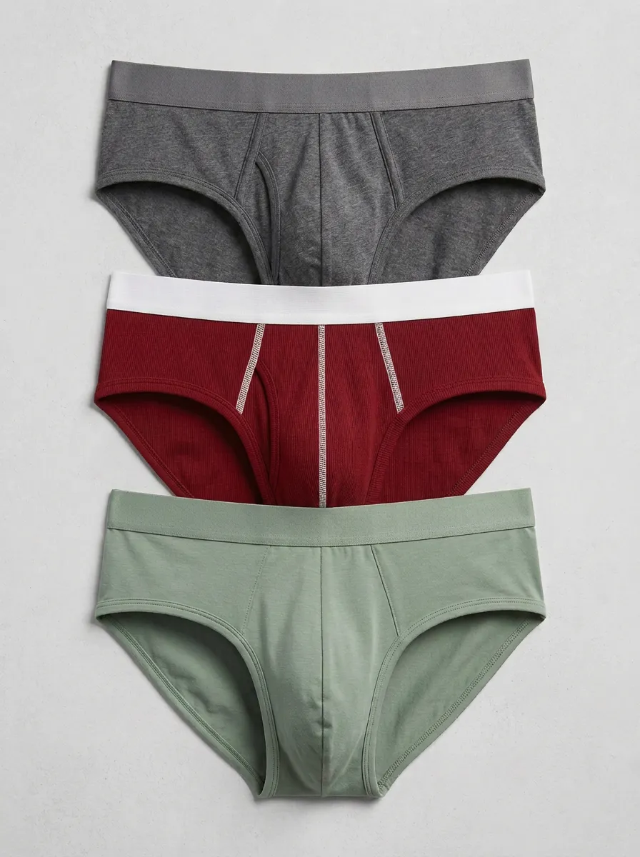 Men's Everyday Comfort Solid Color Cotton Briefs