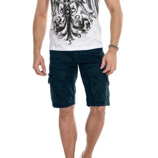 Relaxed Cargo Pocket Denim Shorts