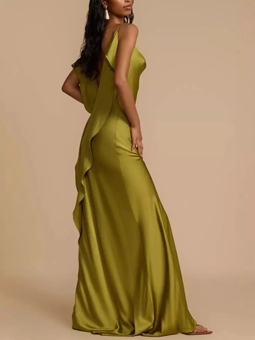 Satin Slit Maxi Dress