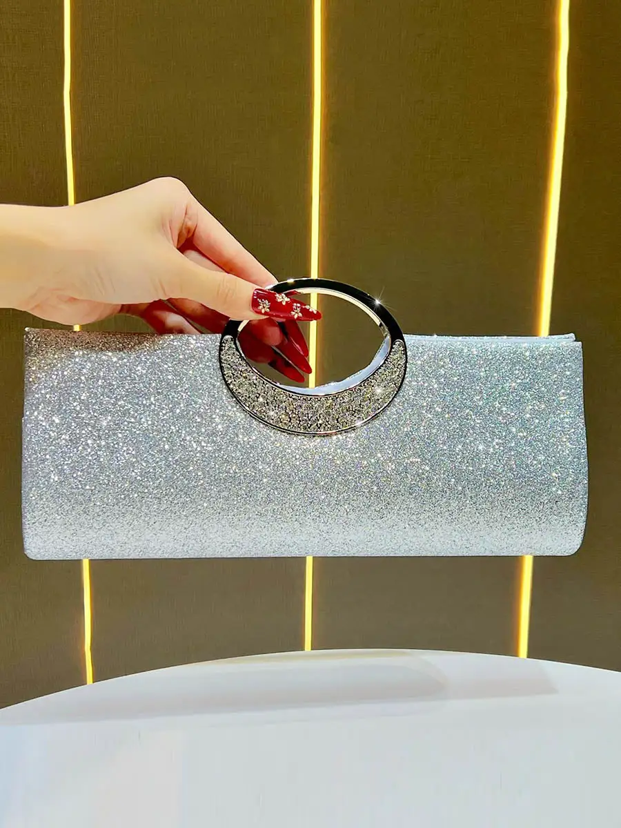 Chain Sequin Rhinestone Clutch Bag