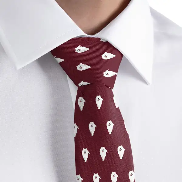Samoyed Dog Pattern Necktie
