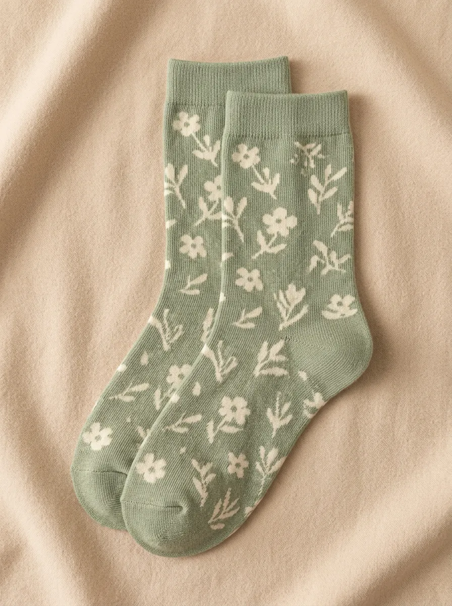 Cozy Floral Casual Socks