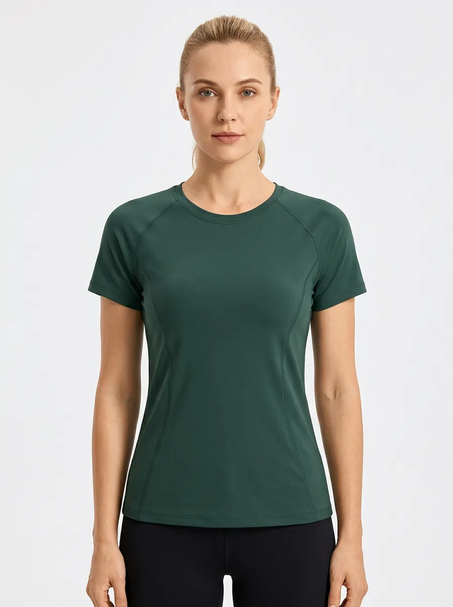 Women's Fitted Paneled Raglan Athletic T-Shirt