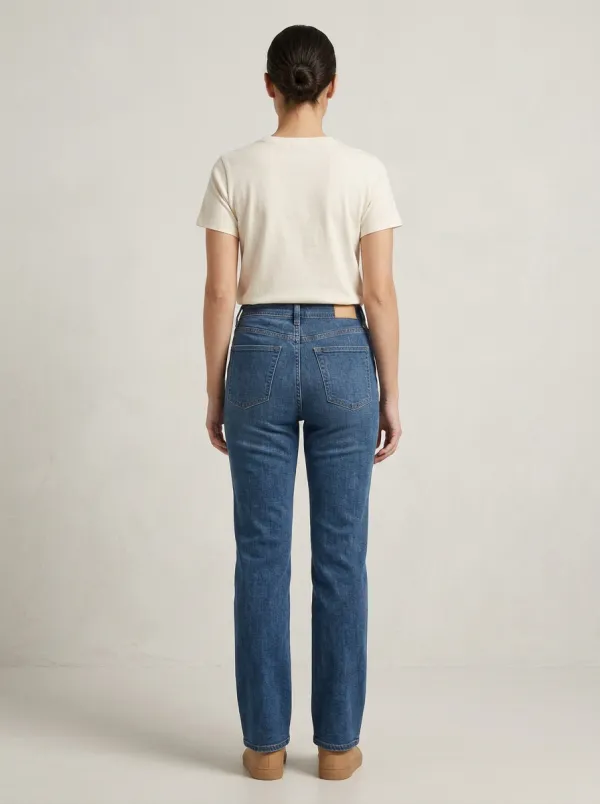 Versatile-Essential Straight-Leg Denim Jeans
