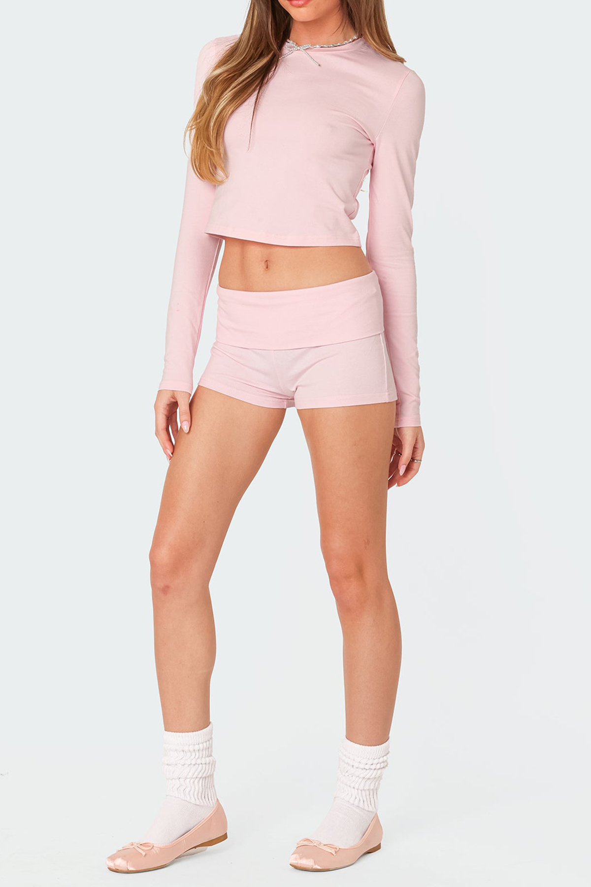 Fold Over Casual Shorts