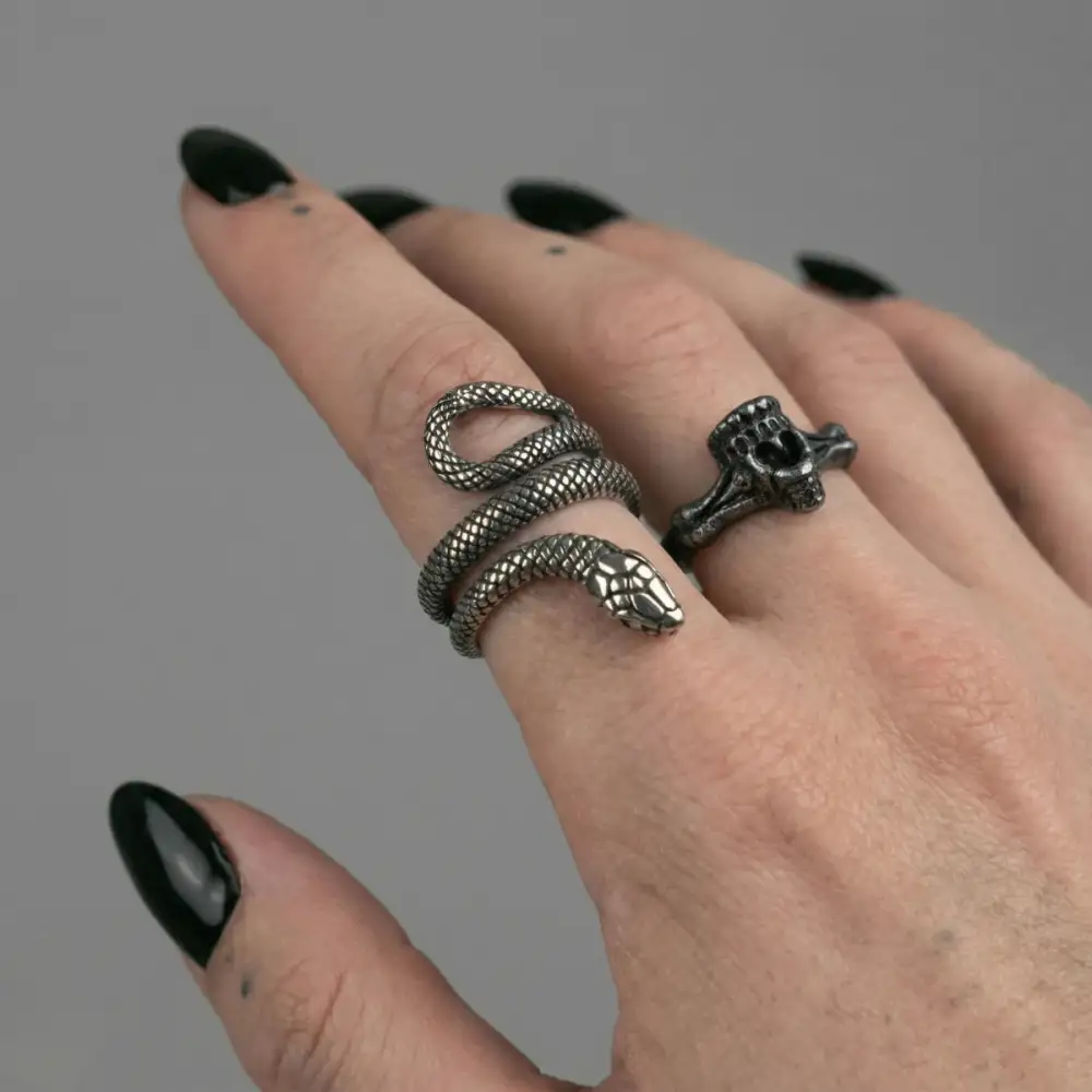 Men's Half Skull Ring